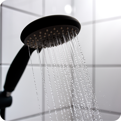 Shower with steady water pressure